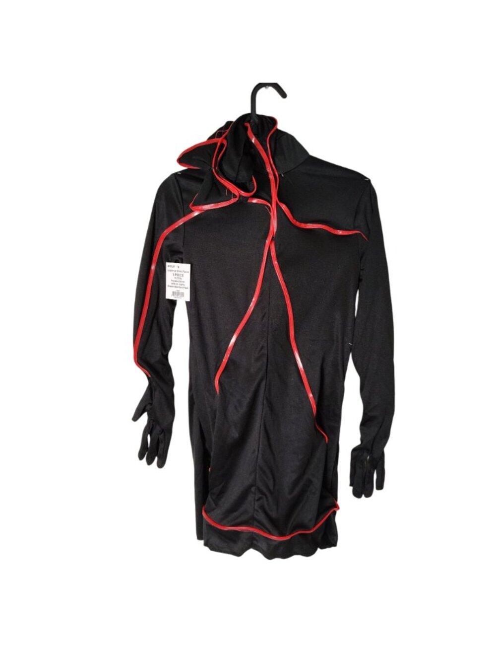 Celebrate! Girls M (7/8) EL Light-Up Stick Figure Hooded Dress Halloween Costume - Picture 5 of 7